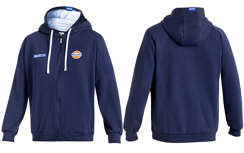 SPARCO x GULF HOODIE FULL Zip （ネイビー）
