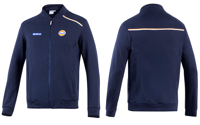 【お試し価格】SPARCO x GULF FULL Zip SWET Shirt （ネイビー）