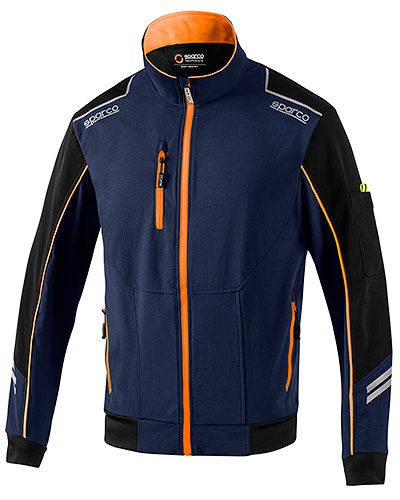 チームウェア：TECH　LIGHT SHELL（ネイビー/オレンジ）