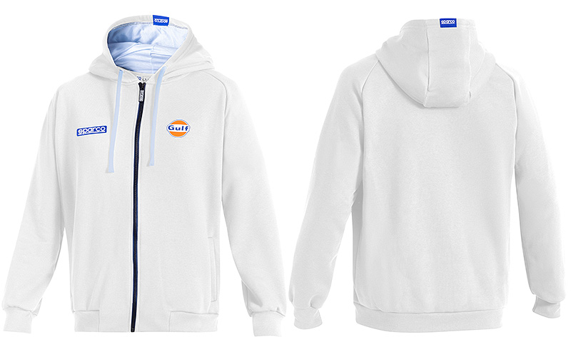 SPARCO x GULF HOODIE FULL Zip （ホワイト）　L&XLサイズ